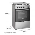 Cocina A Gas Mademsa 4 Platos Inox Con Limpiafácil M 755 St - Imagen 8