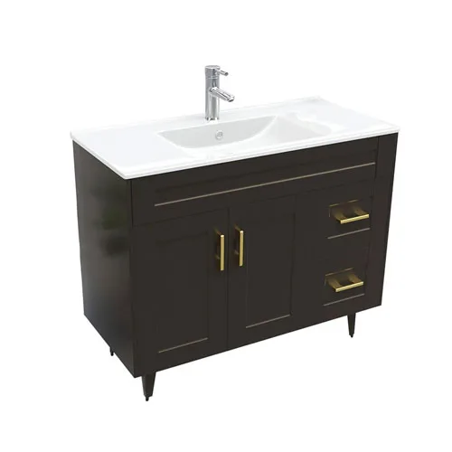 Kit Mueble Deluxe 100SK + Vanitorio Plano-100 Café Derecho / 100x80x47cm - Imagen 2