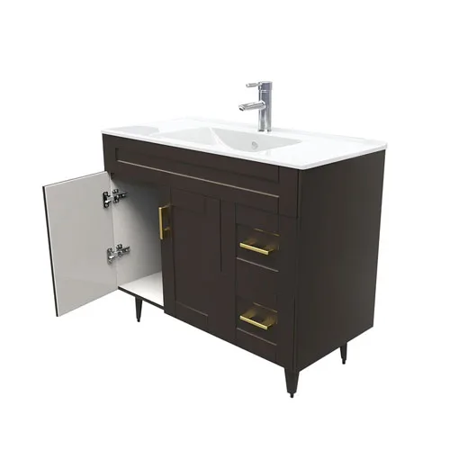 Kit Mueble Deluxe 100SK + Vanitorio Plano-100 Café Derecho / 100x80x47cm - Imagen 4
