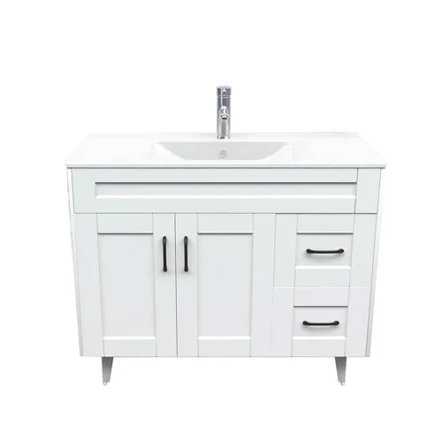 Kit Mueble Deluxe 100SK + Vanitorio Plano-100 Blanco Derecho / 100x80x47cm