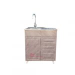 Kit Mueble Lavaplatos Vetas+grifería80x50 Secado Derecho