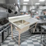 Lavafondo  Acero Inoxidable 120x60x81 Cms secado derecho