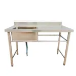Lavafondo  Acero Inoxidable 120x60x81 Cms secado derecho - Imagen 3