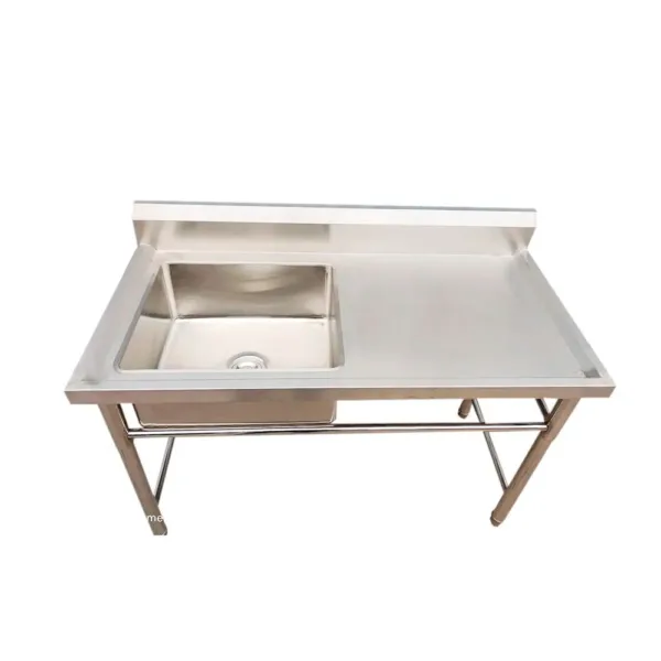 Lavafondo  Acero Inoxidable 120x60x81 Cms secado derecho - Imagen 4