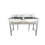 Lavafondo  Acero Inoxidable Doble 120x60x81 Cms - Imagen 2