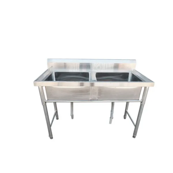 Lavafondo  Acero Inoxidable Doble 120x60x81 Cms - Imagen 3