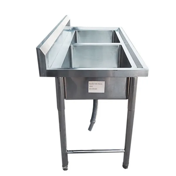 Lavafondo  Acero Inoxidable Doble 120x60x81 Cms - Imagen 4