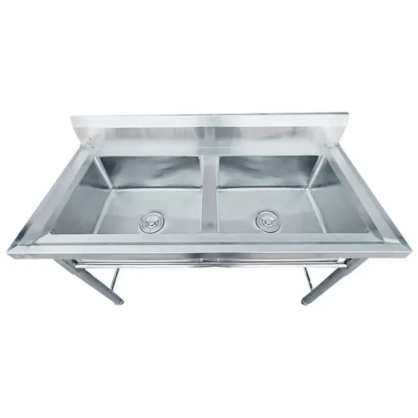 Lavafondo  Acero Inoxidable Doble 120x60x81 Cms - Imagen 5