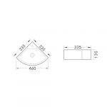 Lavamanos Sobreponer SLC722B / 46x33x13,5cm No incluye grifería - Imagen 3