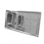 Lavaplato de acero inoxidable MDS10050C (Incluye Sifón) / 100x50x15cm - Imagen 3
