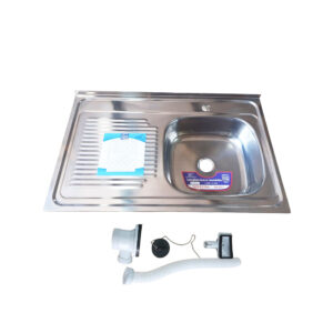 Lavaplatos Acero Inoxidable 80×50 Cms Secado Izquierdo