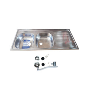 Lavaplatos Doble Acero Inoxidable 120x50cms Derecho