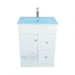 Vanitorio Mdf Blanco+ Cubierta Loza 61x40cm+grifería