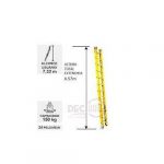 Escalera Fibra Vidrio Telescópica 6,4 Mts 24 peld Cap 150 kgs Magna