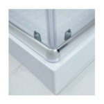 Mampara Shower Door 70x70 Cms Vidrio Franjas Blancas – Dechaus - Imagen 5