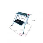 Escalera Plegable 2 Peldaños Magna Altura 44 Cms - Imagen 4