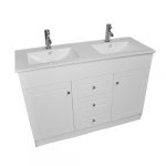 Kit Mueble BD-120-PH + Vanitorio P-120D Blanco Doble / 120x80x47cm