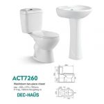 Sala De Baño Dec-Haus Wc Muro 18cms+ Lavamanos Pedestal Agne