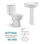Sala De Baño Dec-Haus Wc 30 Cms + Lavamanos Pedestal Agne