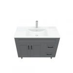 Kit Mueble Deluxe 100SK + Vanitorio Plano-100 Gris Derecho / 100x80x47cm - Imagen 3