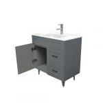 Kit Mueble Deluxe 80SK + Vanitorio Plano-80 Gris Derecho / 80x80x47cm - Imagen 4