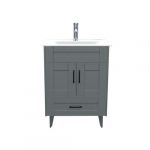 Kit Mueble Deluxe B60SK + Vanitorio Plano-60 Gris / 60x47x80cm