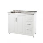 Kit Mueble + Lavaplatos Blanco Derecho (Incluye Desaghüe con Sifón) / 100x90x50cm - Imagen 3