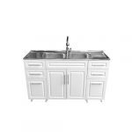 Kit Mueble + Lavaplatos Blanco Doble / 150x90x50cm - Imagen 3