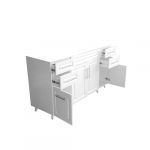 Mueble Lavaplatos Doble Domsa PVC-P150 / 150x90x47cm - Imagen 2
