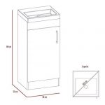 Vanitorio Madrid Miel + Cubierta 40x33x88 Cms - Imagen 5