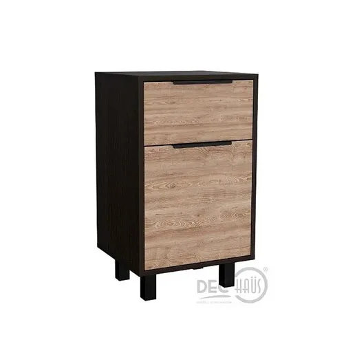 Velador Kaia Z-41 1puerta 1cajon 41x36x70cm Wengue-miel