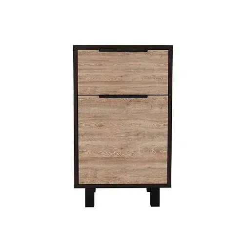 Velador Kaia Z-41 1puerta 1cajon 41x36x70cm Wengue-miel - Imagen 2