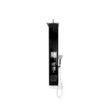 Columna Ducha 2 Jets Black Glass2 130x20x8 Cms