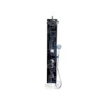 Columna Ducha 2 Jets Vidrio Negro Cuadros 130x20cm