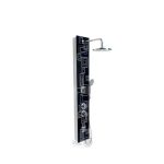 Columna Ducha 2 Jets Vidrio Negro Cuadros 130x20cm - Imagen 3