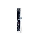 Columna Ducha 2 Jets Vidrio Negro Flores 130x20cm