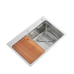 Lavaplatos Deluxe Domsa MDS6845A-SILVER-CON/L Sobre Cubierta / 68x45x20cm (Incluye Accesorios) - Imagen 3