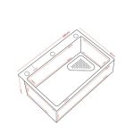 Lavaplatos Deluxe Domsa MDS6845A-SILVER-CON/L Sobre Cubierta / 68x45x20cm (Incluye Accesorios) - Imagen 4