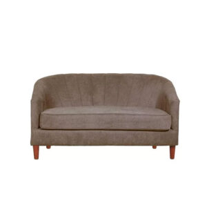 Sofa Rio 2 Cuerpos Tela Gris Marron 141x67x77 Cms