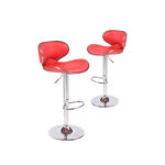 Silla Taburete Bar Dec Haus Metal-ecocuero 62-82 Cm J10-14 Rojo - Imagen 2