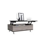 Mesa De Centro Funcional 5g-2 Ceniza-wengue Mzw6269 80x54x55