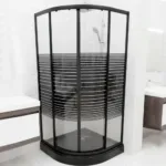 Shower Door Con Receptaculo Curvo 70x70x190cm Black - Imagen 2