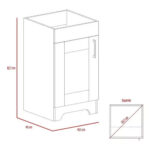 Vanitorio Barcelona Wengue+cubierta 45x45cm Mlc4494 - Imagen 6