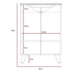 Vanitorio + Cubierta Laurent Con Patas 60x45x86 Cms - Imagen 7
