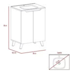 Vanitorio + Cubierta Laurent Con Patas 60x45x86 Cms - Imagen 8