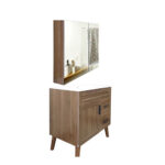 Kit Mueble Vanitorio + Botiquín Espejo Elegance Nogal / 80x80x47cm - Imagen 5
