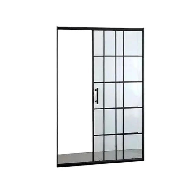 Mampara Ajustable 120-140 X 180 Cms Perfil Negro - Imagen 2