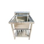 Lavafondo Acero Inox Con Repisa 63x67x80-93cm - Imagen 3