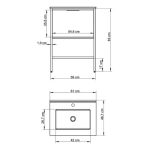 Mueble Vanitorio Y Cubierta Loza 61x46cm Alfonsina - Imagen 4
