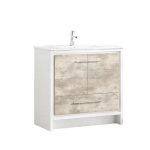 Mueble Vanitorio Y Cubierta Loza 91x46x87 Cms Carlo